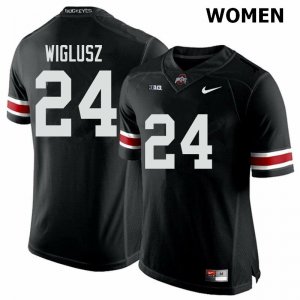 Women's Ohio State Buckeyes #24 Sam Wiglusz Black Nike NCAA College Football Jersey June ZOS6344UM